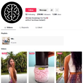 220K Love Facts Knowledge TikTok Account for sale