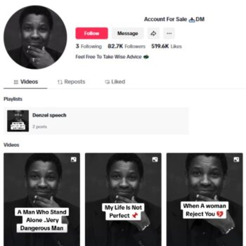 80K Motivation Success Tiktok Account for sale