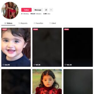 190K Baby Kids TikTok Account for sale