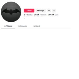 20K Blank TikTok Account for sale