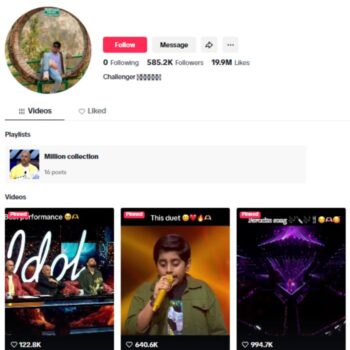 580K Music Entertainment Tiktok Account for sale