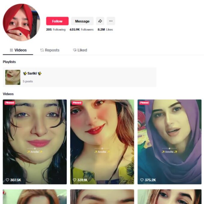 630K Model Girls TikTok Account for sale