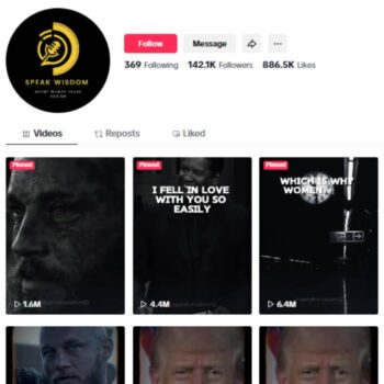 140K Entrepreneur Motivation Tiktok Account for sale