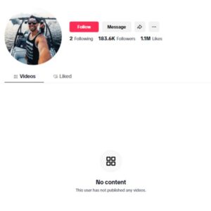180K Blank TikTok Account for sale