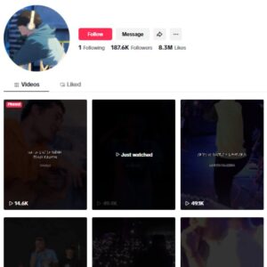 180K Music Songs Tiktok Account for sale