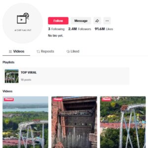 2.4M Theme Park Adventure TikTok Account for sale