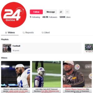 48K American Football TikTok Account for sale