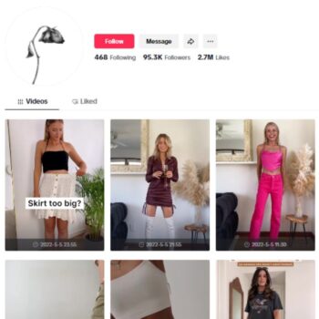 95K Women's Fashion TikTok Account for sale