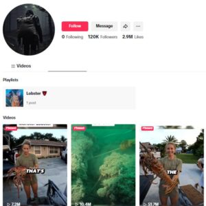 120K Fish Marine Life TikTok Account for sale