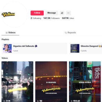 140K Music Songs Tiktok Account for sale