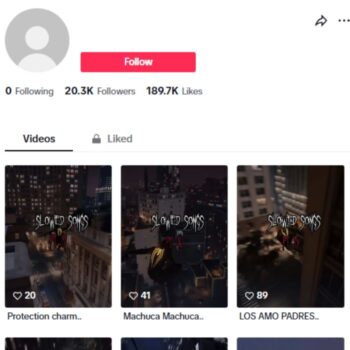 20K Songs Music Tiktok Account for sale