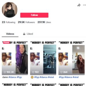 29K Girls Dancing TikTok Account for sale
