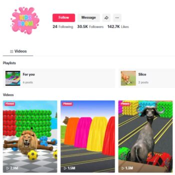 30K Kids Cartoon TikTok Account for sale