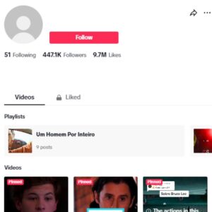 440K Hollywood Clips Tiktok Account for sale