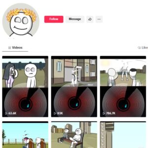 65K Funny Cartoon Tiktok Account for sale