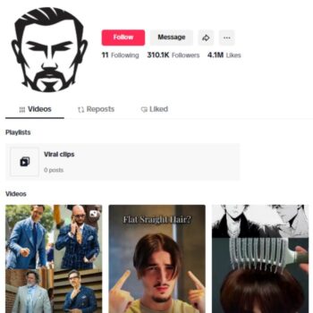 310K Men's Fashion Wellness TikTok Account for sale