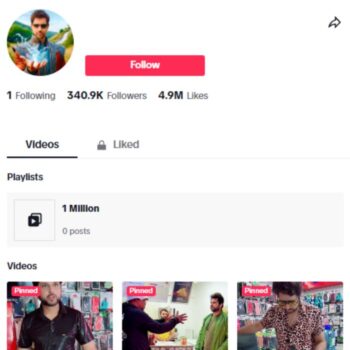 340K Entertainment Funny Tiktok Account for sale
