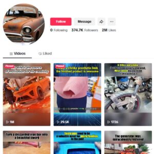 370K DIY Satisfying TikTok Account for sale