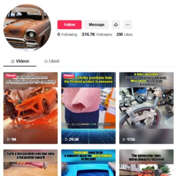 370K DIY Satisfying TikTok Account for sale