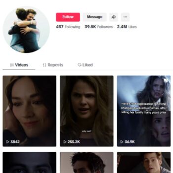 39K Teen Wolf TV Series Tiktok Account for sale