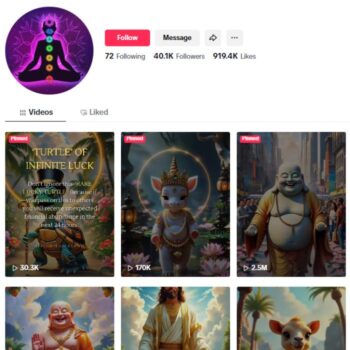 40K Quotes Positivity TikTok Account for sale