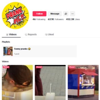 60K Funny Pranks Tiktok Account for sale