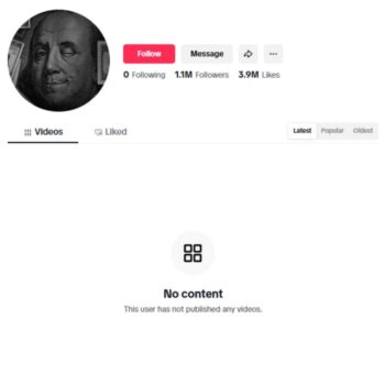 1.1M Blank TikTok Account for sale