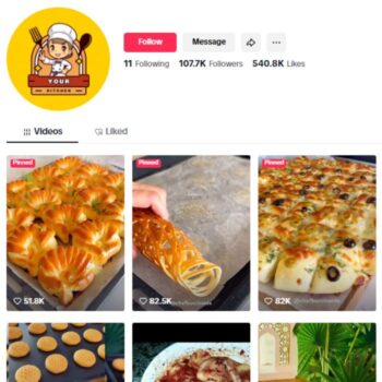 100K Food Cooking TikTok Account for sale