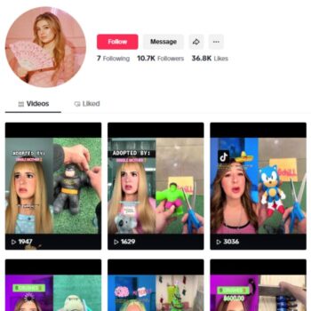 10K Girl Reaction Tiktok Account for sale