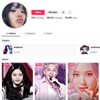 190K Music K-Pop TikTok Account for sale