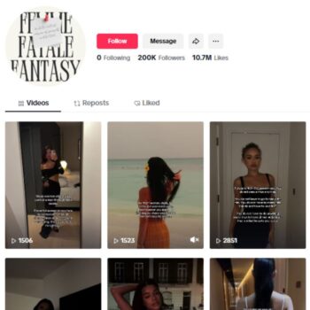 200K Women's Luxury TikTok Account for sale