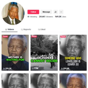 24K Nelson Mandela Quotes TikTok Account for sale