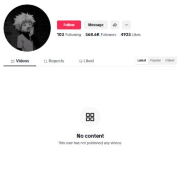 560K Blank TikTok Account for sale