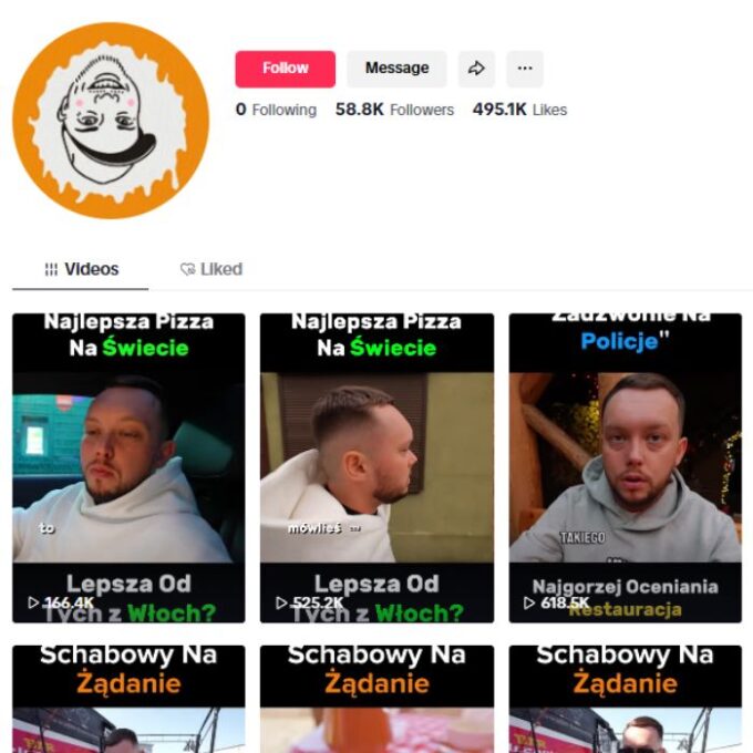 58K Food Review TikTok Account for sale