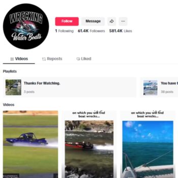 60K Boat Accidents Tiktok Account for sale