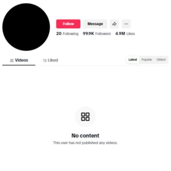 95K Blank TikTok Account for sale