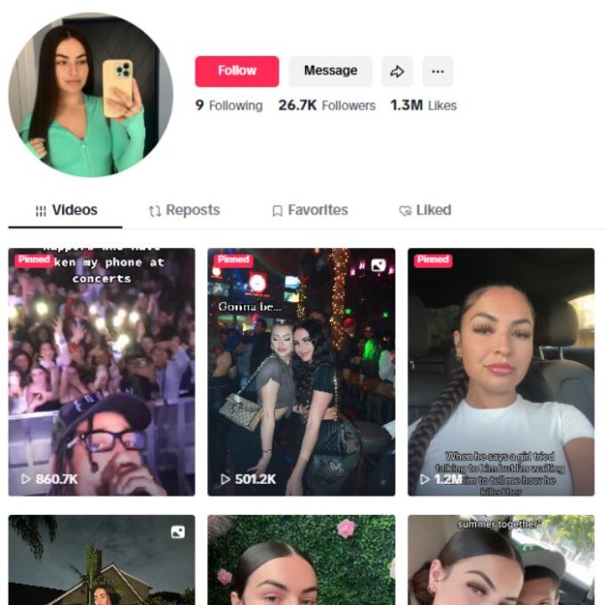 25K Influencer Vlog Entertainment TikTok Account for sale
