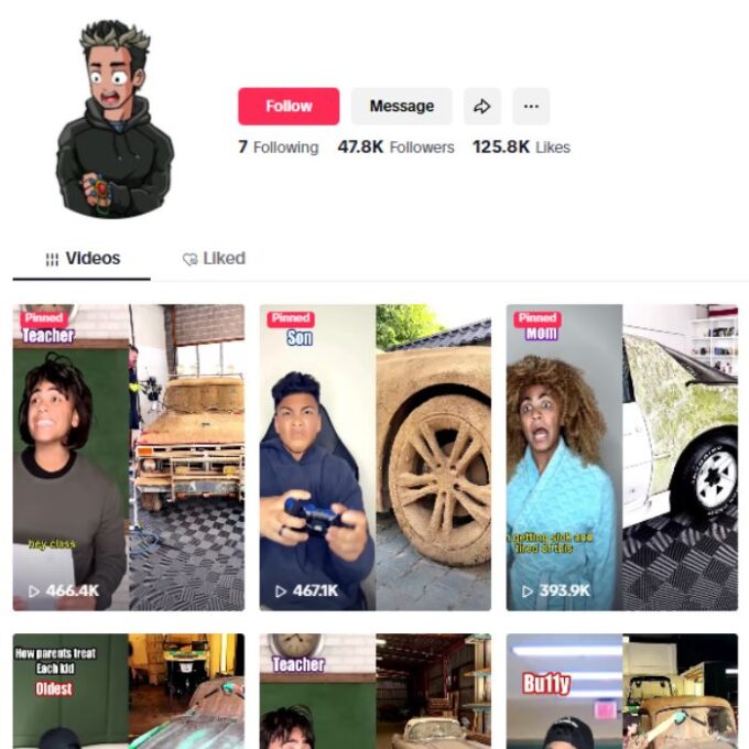 45K Funny Entertainment Tiktok Account for sale