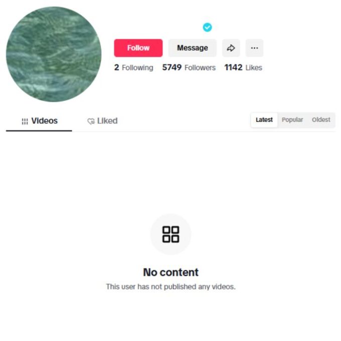 5K Verified Tiktok Account for sale