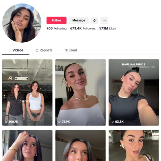 670K Model Lifestyle Tiktok Account for sale
