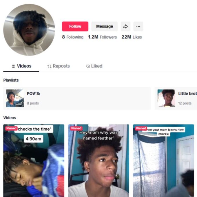 1.2M American Influencer TikTok Account for sale