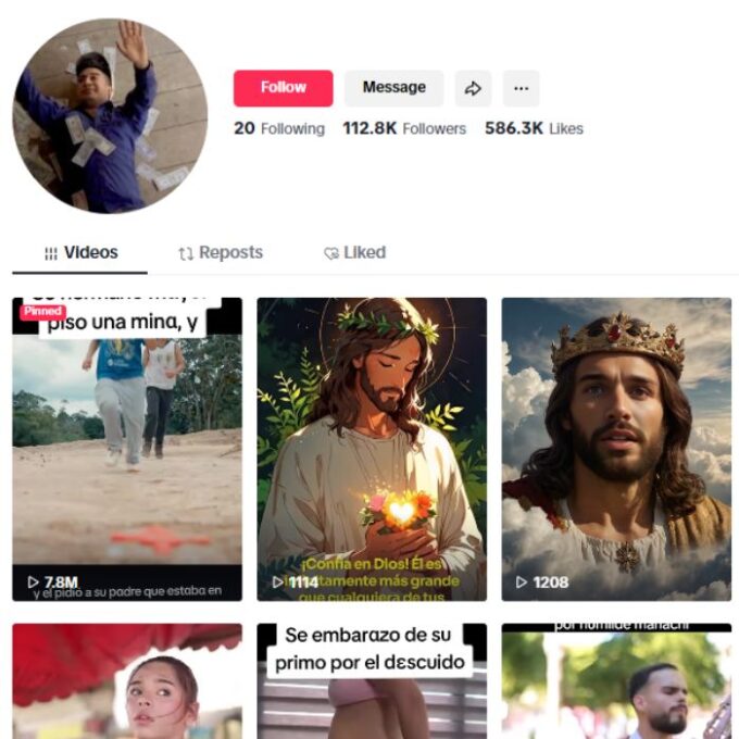 110K Entertainment TV Show TikTok Account for sale