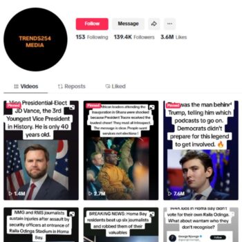 130K Politics News Tiktok Account for sale
