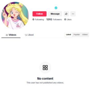 1K Verified Tiktok Account for sale