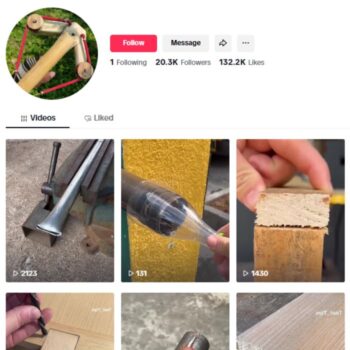 20K DIY Wooden Tools TikTok Account for sale