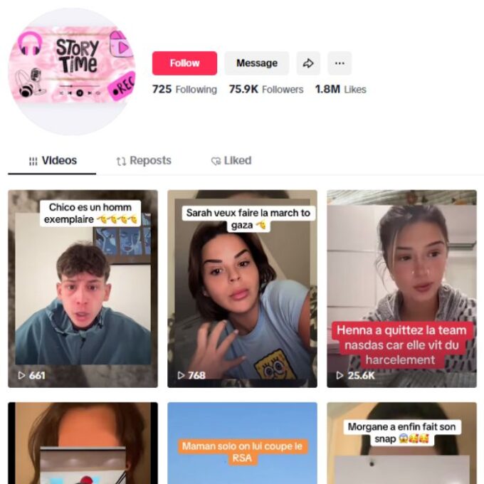 75K Story Art DIY TikTok Account for sale