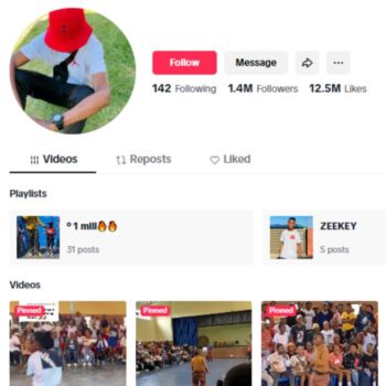 1.4M African Dance Music Tiktok Account for sale