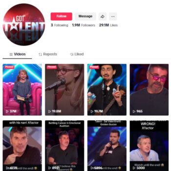 1.9M America's Got Talent Tiktok Account for sale