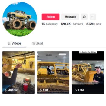 120K Whistlin Diesel Influencer TikTok Account for sale