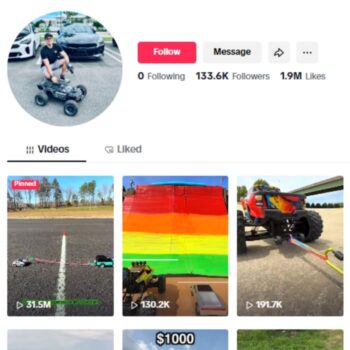 130K RC Cars Planes Tiktok Account for sale